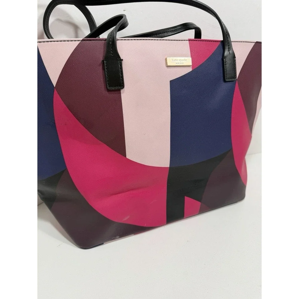 Kate Spade Tote Bag Shore Street Multicolor Pink Margarretta Purse Handbag Tote - Picture 3 of 14